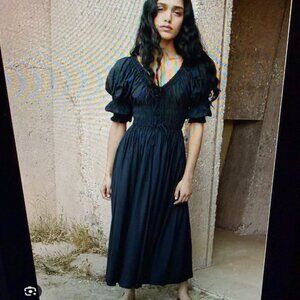 DOEN Sz M Ischia Dress in Navy